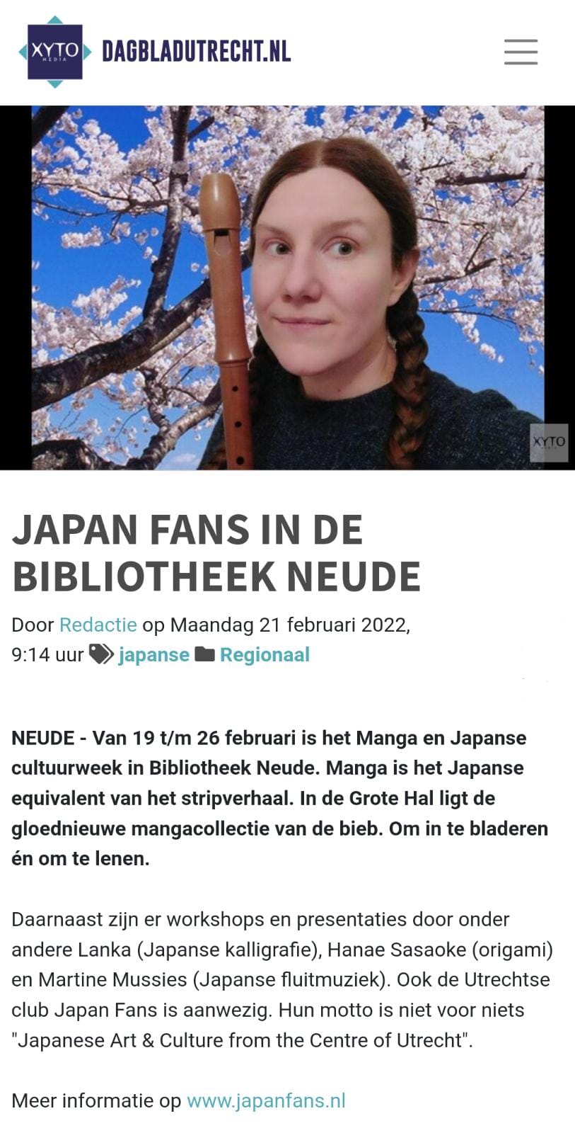 Manga and Japanese Culture Week in bibliotheek Neude Utrecht - Japan Fans