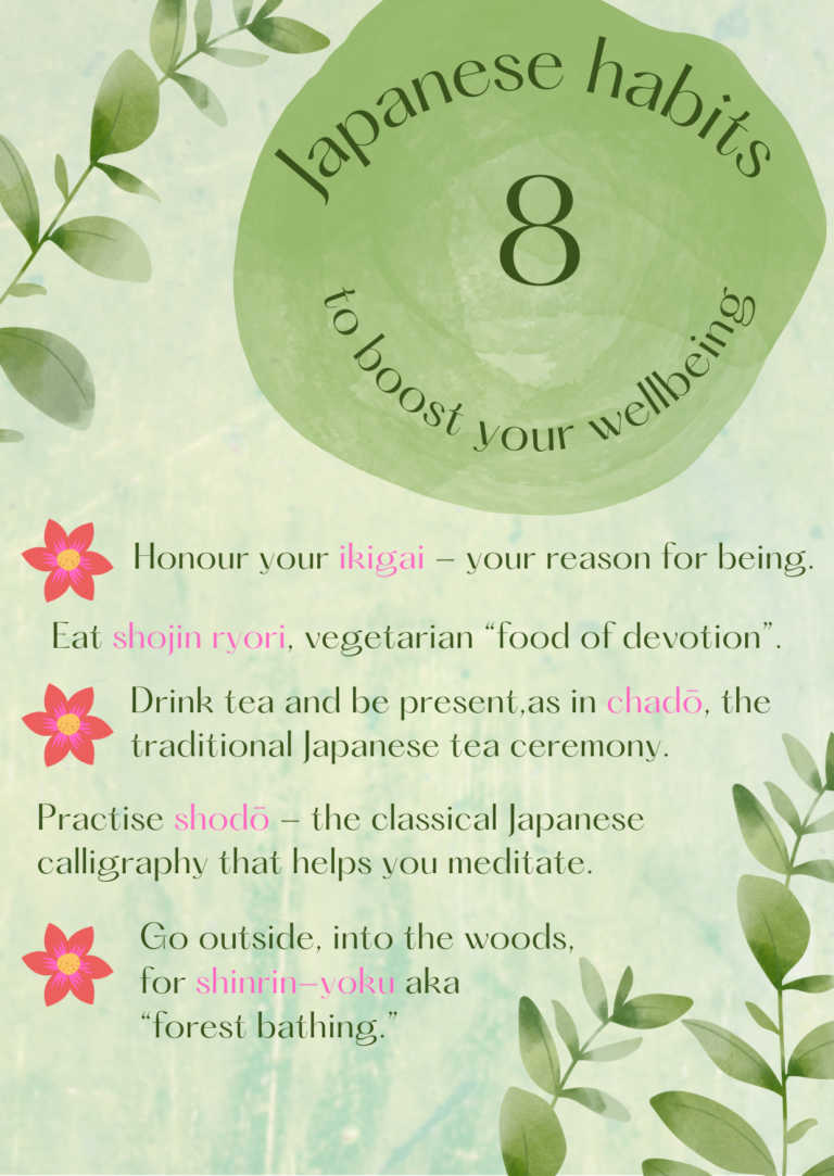 Eight Japanese Habits to Boost your Wellbeing - Japan Fans Utrecht