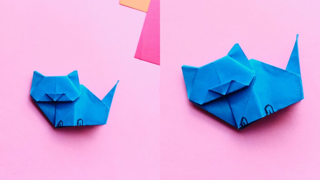 Learn how to fold this easy origami cat