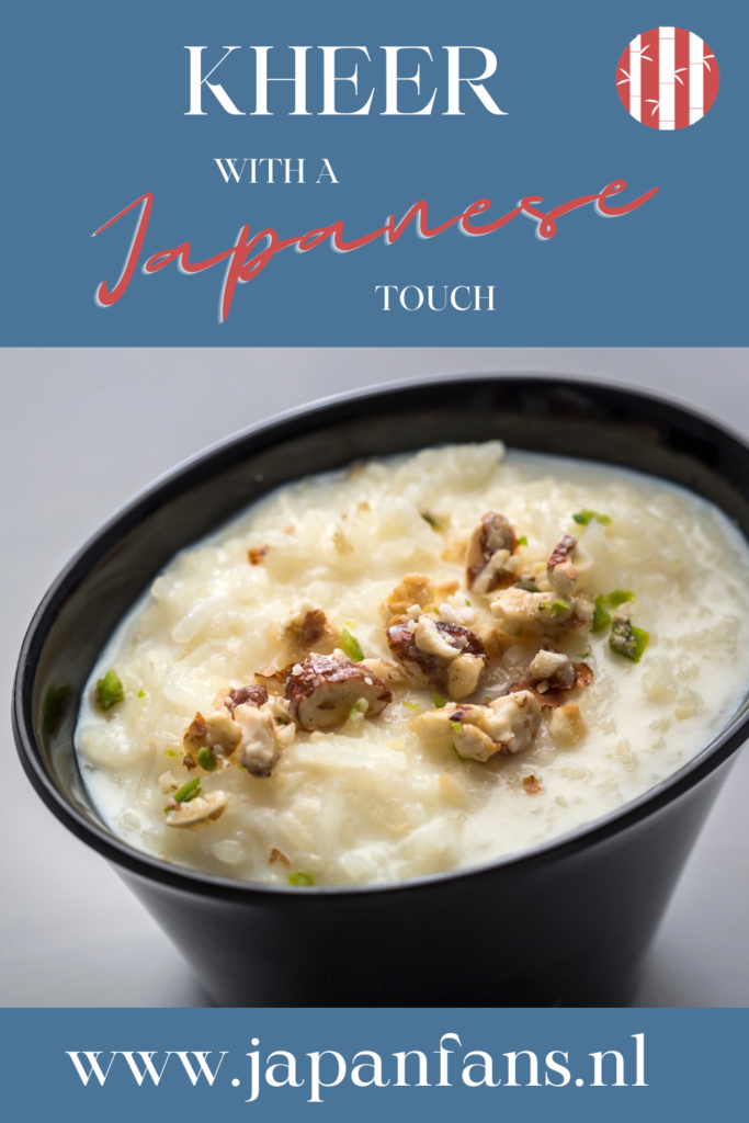 A new Pandessert ("pan-Asian Dessert") recipe: Kheer with a Japanese touch! Japan Fans - Japanese Arts & Culture from the Centre of Utrecht.